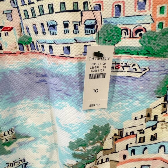 NWT Talbots Scenic Village Cotton Shift Dress Size 10 - Picture 4 of 6